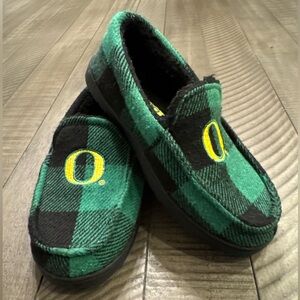 Oregon Ducks - Team Logo Plaid Slippers Youth Size 2/3